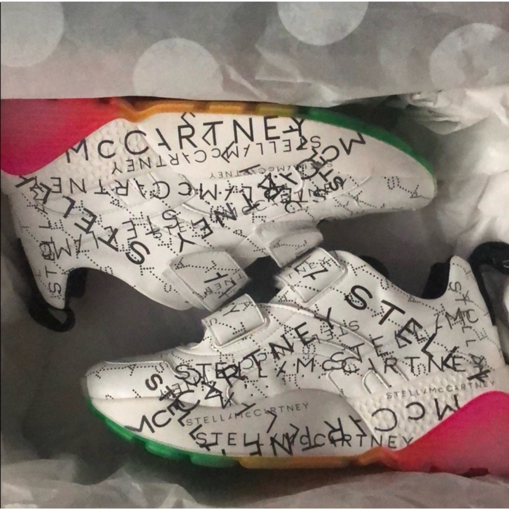 Stella McCartney White Sneakers with Multicolor Sole